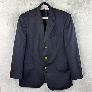 Brooks Brothers 346 Navy Blazer Mens 42R 100% Wool Gold Buttons Classic
